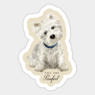 Cute Pawfect Westie Sticker